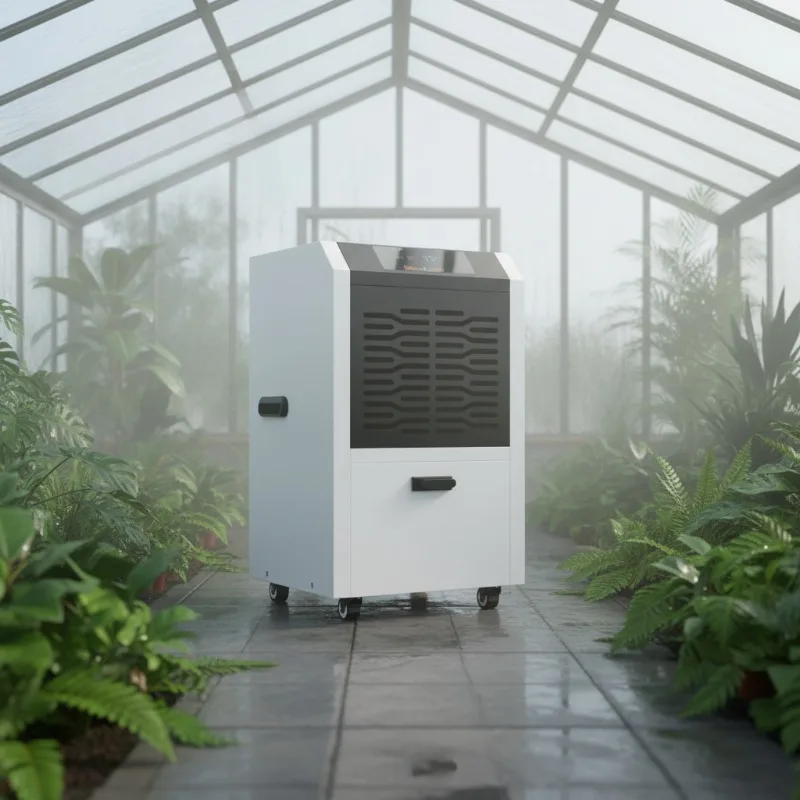 Stainless steel industrial dehumidifier 56L/D 800W 30Kg with continuous drainage function, suitable for workshop