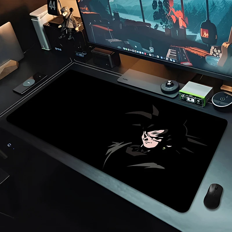 DBZ Black Anime Mouse Pad Dragon Ball Large PC Computer Desk Mat Anti-Fray Gaming Mousepad Keyboard Gamer Accessories Table Pad view 4
