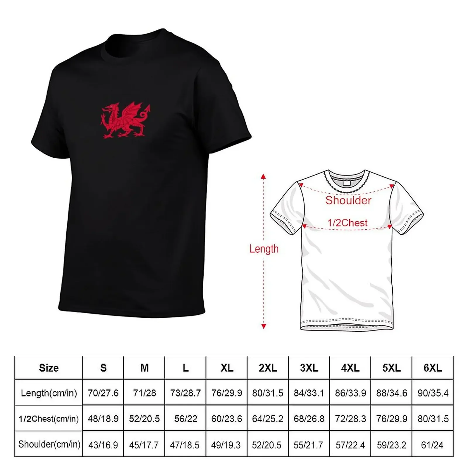 Red Welsh Dragon - Flag of Wales - Sport T-Shirt cotton graphic tees plus sizes cotton t shirt men