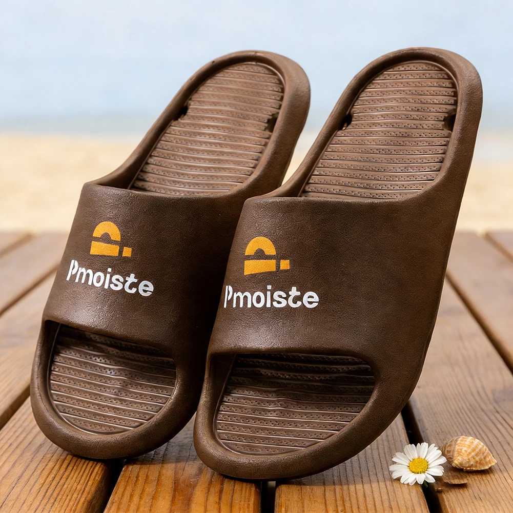 

Домашние тапочки для женщин с функцией дренажа, подошва из ЭВА с полосками, мягкая нескользящая платформа, модная домашняя обувь для помещений