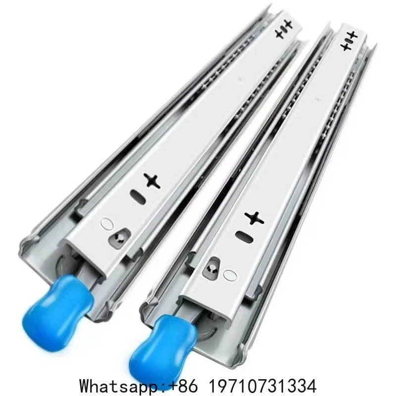Multifunctional 10''-36'' 53mm With Locking Heavy Duty Drawer Slides Load Capacity Rail 260LB Ball Full Extension Glides Runners