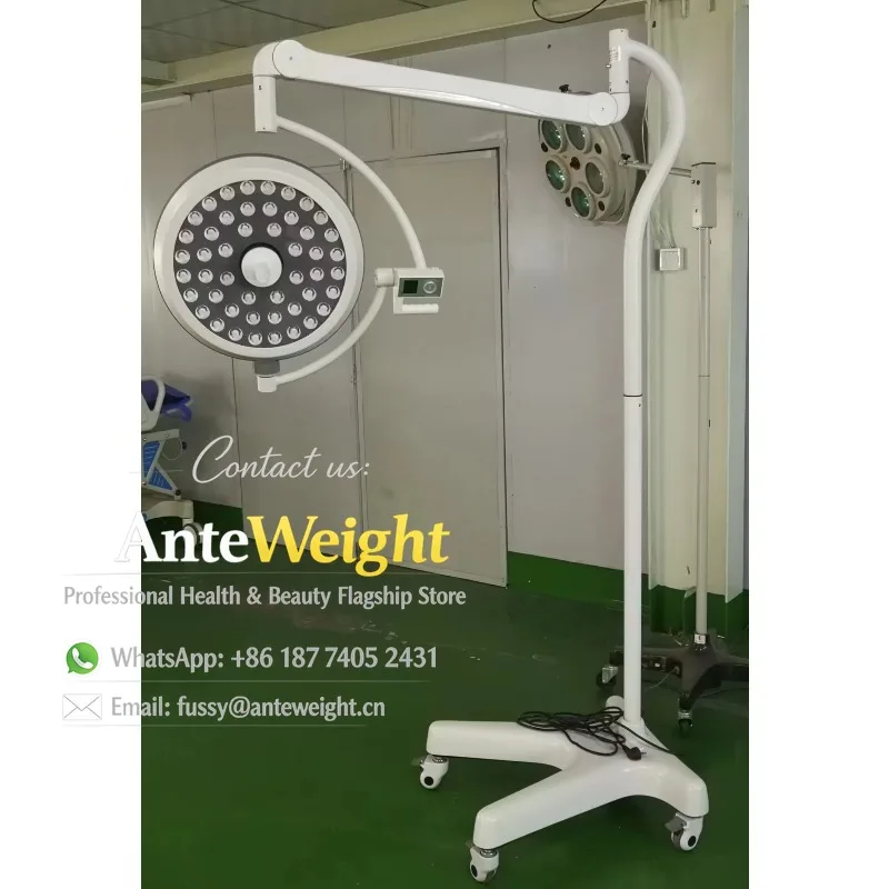 Mobile LED Operating Lamp Standing Surgical Shadowless Light Petal-Shaped Emergency Theatre Examination Light Medical Surgical