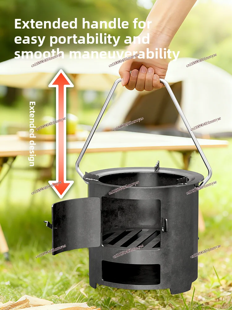 Stove, outdoor wood stove, portable stove, new household wood-burning extra thick small charcoal fire,