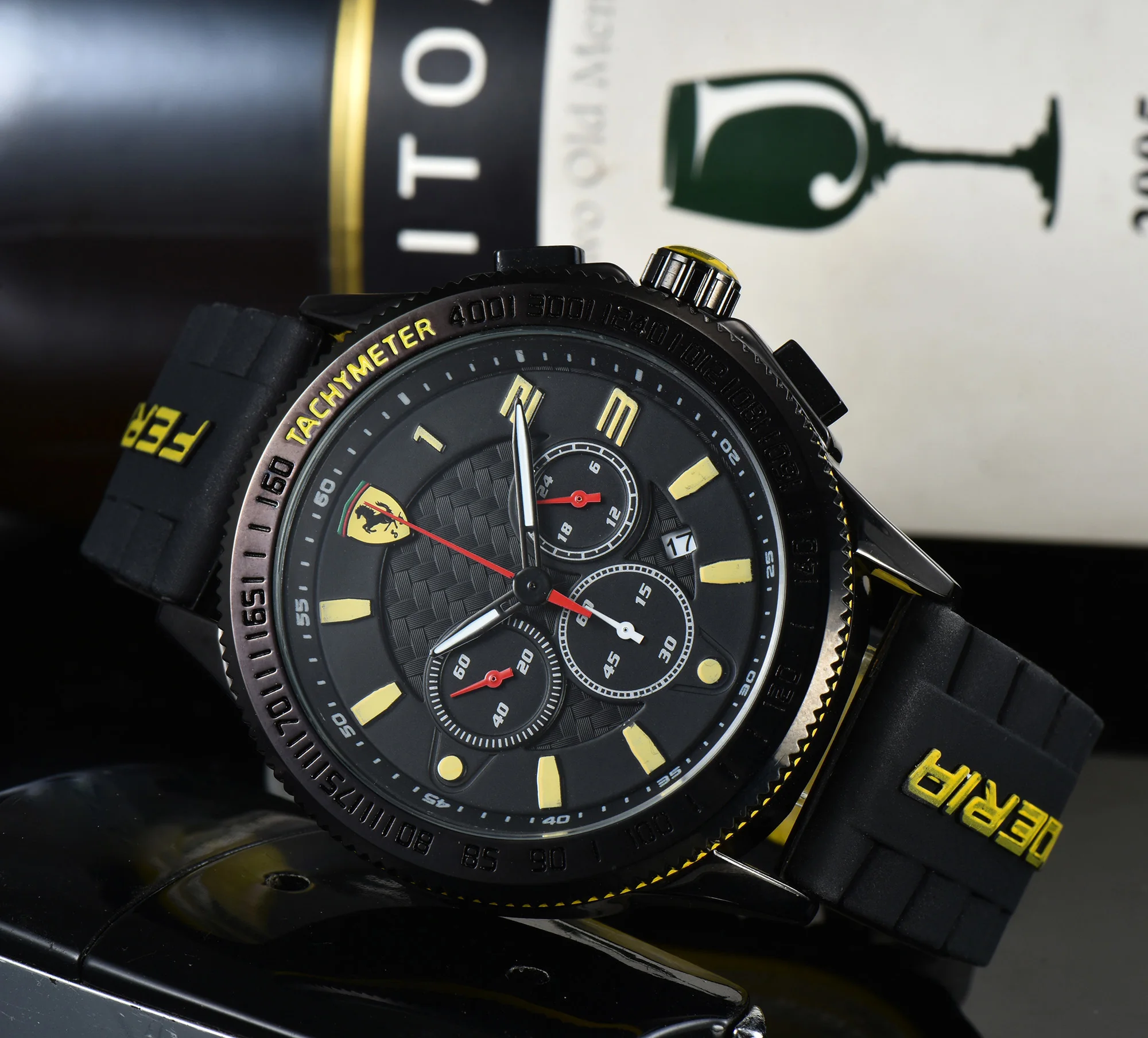 -フェラーリ腕時計-ファッションクォーツ-車ロゴ-ラバー-カークロック-メンズ-ビジネス-機械式腕時計-フェラーリ499p-2022-488-250-512-296対応-﻿-﻿