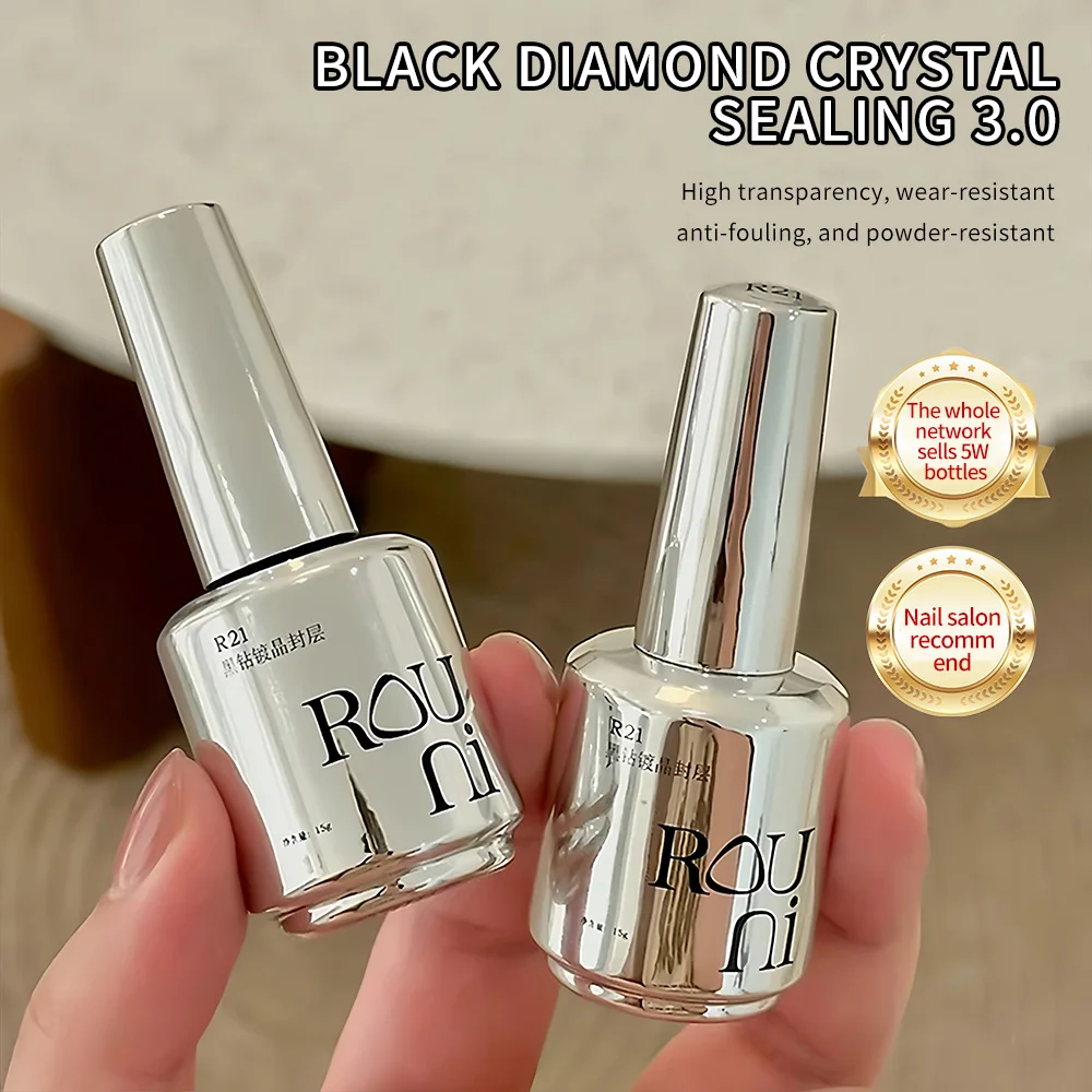 카니우 15ml 탑 코트 & 베이스 젤 네일 폴리쉬 투명 네일 연장 강화제 네일 글루 젤 쏙 오프 UV 젤 매니큐어 용품