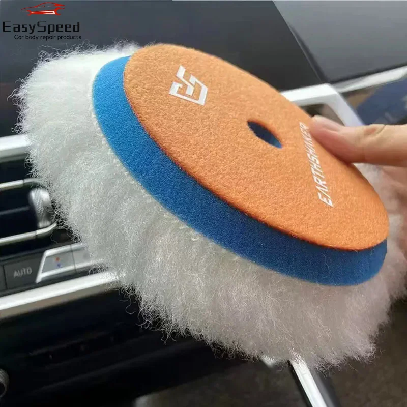 ES Wool Ball Polishing Plate Car Polishing Waxing Wool Wheel Self-adhesive Flocking Wool Felt 5 ''125mm 