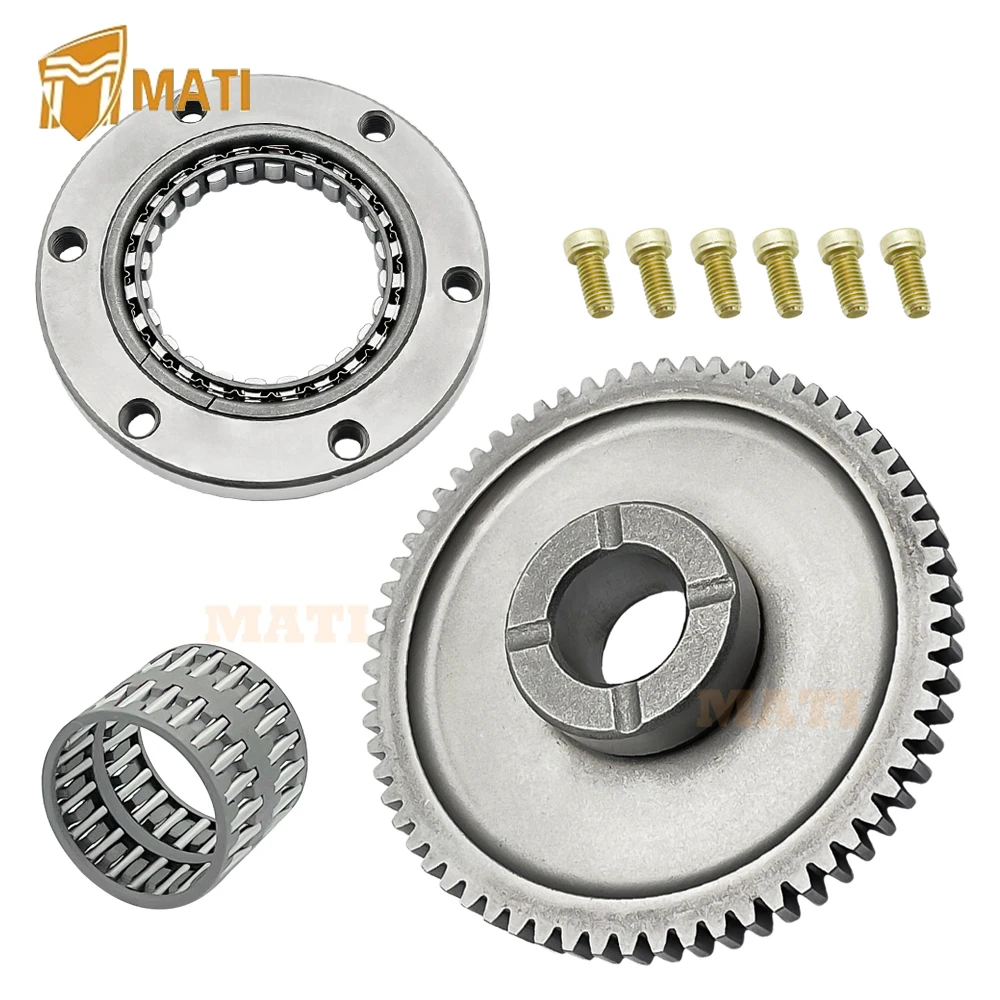 Starter Starting Clutch One Way Gear Bearing Gasket for Yamaha Warrior 350 Raptor 350 Big Bear 350 400 Wolverine 350 Kodiak 400