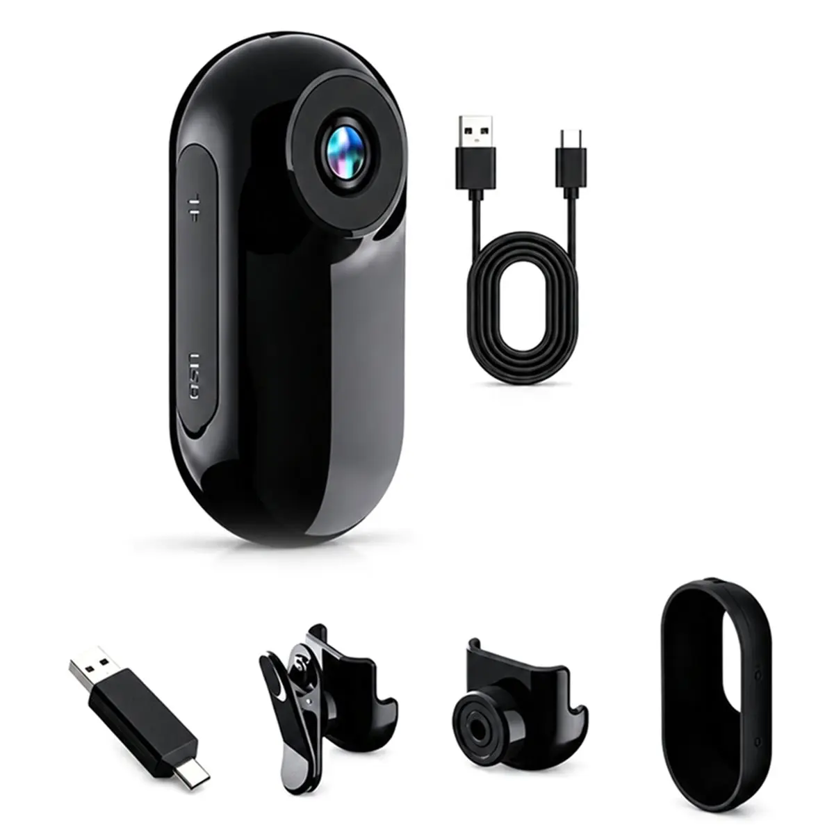 Body Camera 1080P Action Camera Hands Free Wearable Action Body Cam for Outdoor Work Travel Pet Walking Black