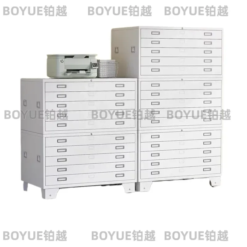 Steel Engineering Drawing Storage Cabinet Multi Layer Iron Sheet Drawer File Organizer for A3 Blueprints Technical Diagrams