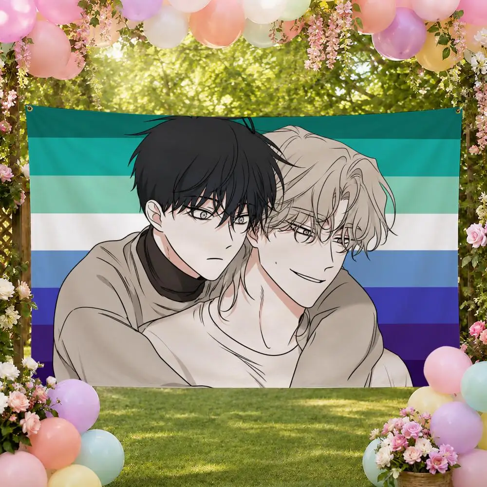 BL K-Kim Euihyun x Yeo Taeju Flags Fan Banner Tapestry Wall Hanging Garage BarDorm Camp Party Outdoor Home Decor Gift