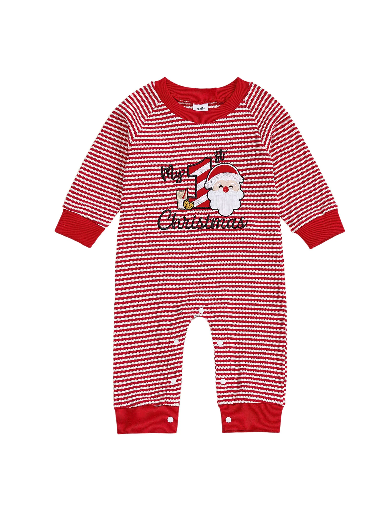 

Toddler Reindeer Print Pajamas Elk Long Sleeve Zipper Romper Christmas Jumpsuit Winter Warm Sleepwear for Baby Boy Girl