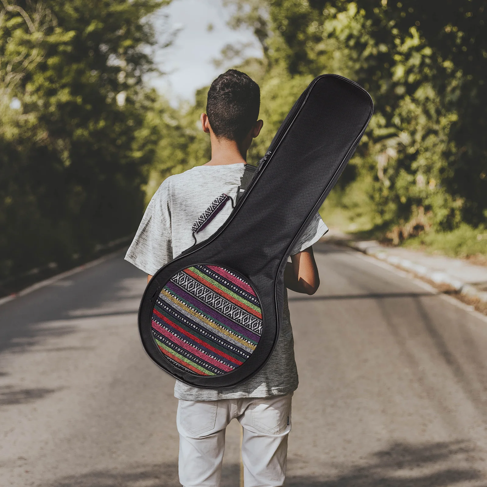 

1 pc Mandolin Bag Thickened Canvas Waterproof Moisture-Proof Multi-Color Musical Instrument Storage Pouch Portable Gig Case For