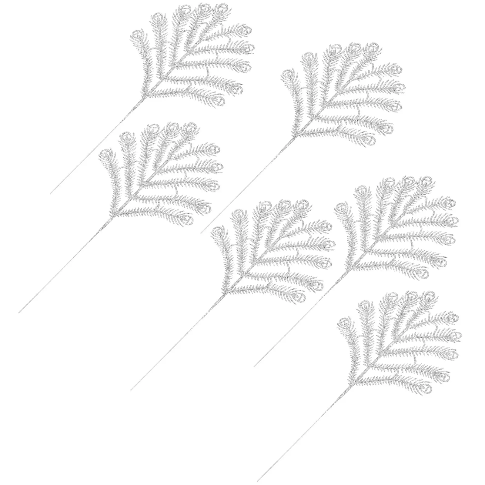 

6 Pcs Christmas Tree Decorations Reusable Creative Leaf naments Party Hanging Decor Xmas Glitter Leaves Home Wedding