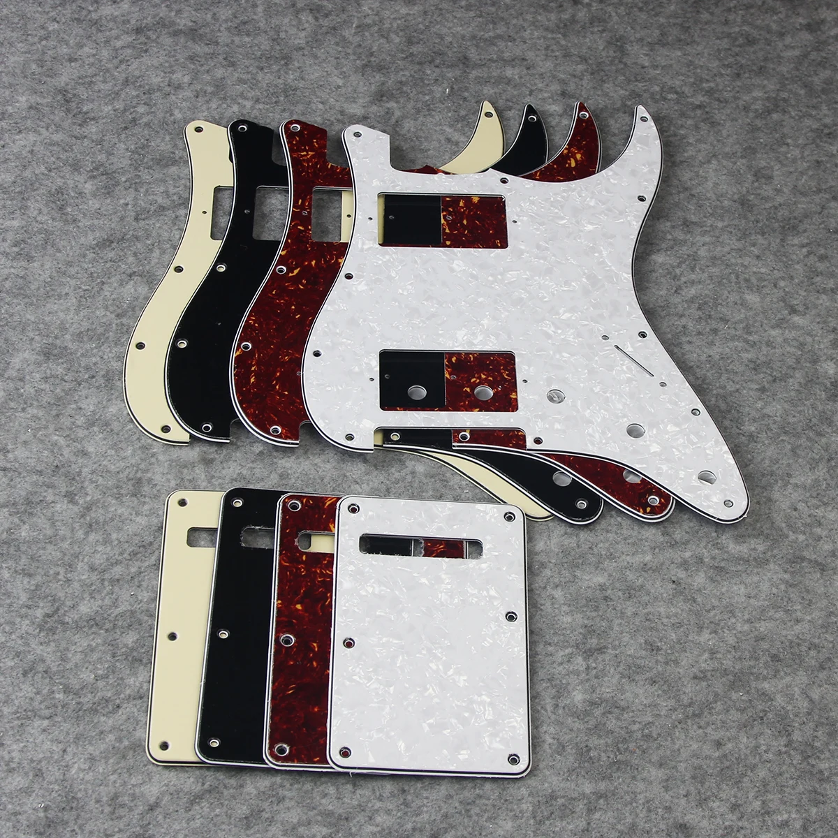 FLEOR Electric Guitar HH Pickguard Scratch Plate & Back Plate & Screws for 11 Holes American Standard FD ST Style Guitar