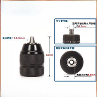 10/13mm hand drill  electric wrench  ratchet self locking metal iron drill chuck