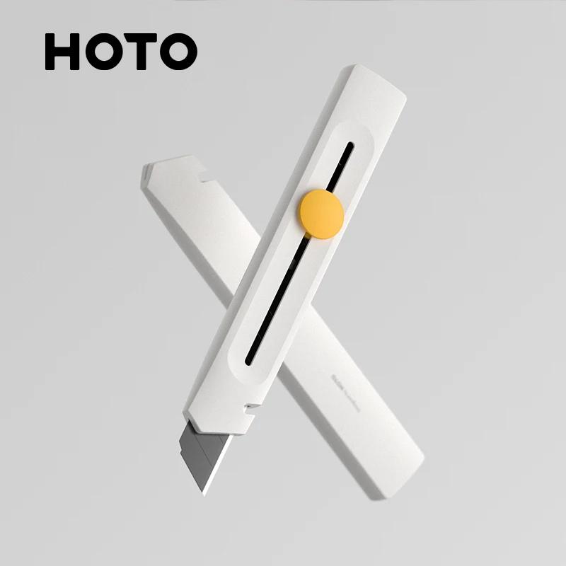 HOTO Utility Knife Mini Paper Art Cutter Knife Carbon Steel Metal Blade Fracture Cutter Self-Locking Design For School Home DIY