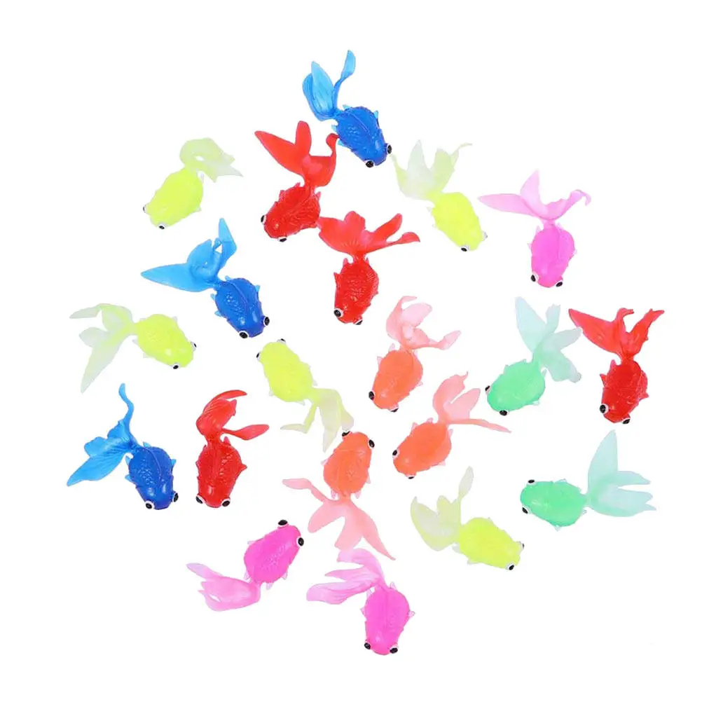 30 pcs Realistic Simulation Decoration Halloween Christmas New Year Mini Fish Toy Floating Fish Toy Mini Goldfish Toy Aquarium