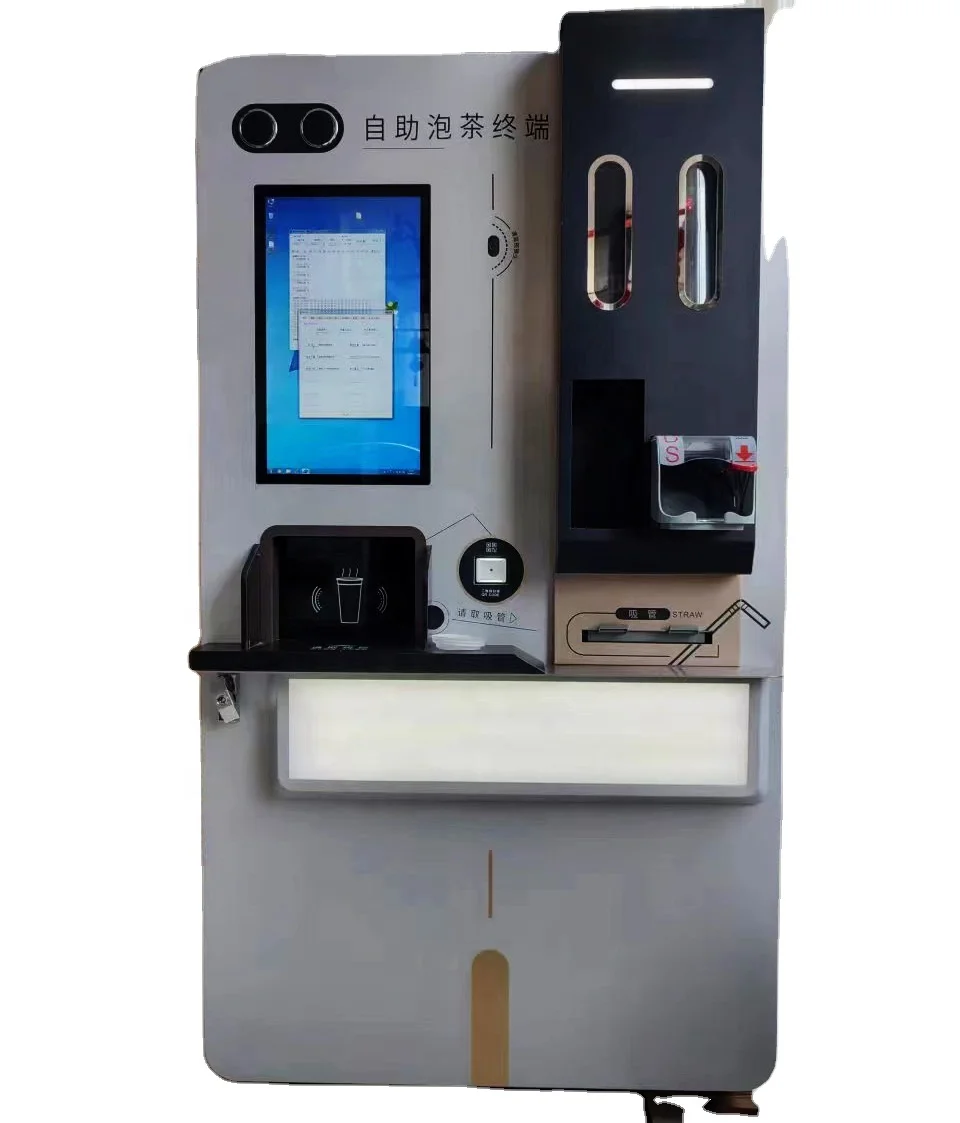 19 21.5 23.6 inch  touch screen Self Service terminal tea vending machine coffee automatic hot water