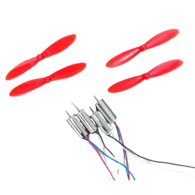 4pcs DIY DC 3.7V 50000RPM 716 Hollow Cup Coreless High-speed Motor with 4 x 55MM Propeller Cw CCW for DIY Micro FPV Quadcopter