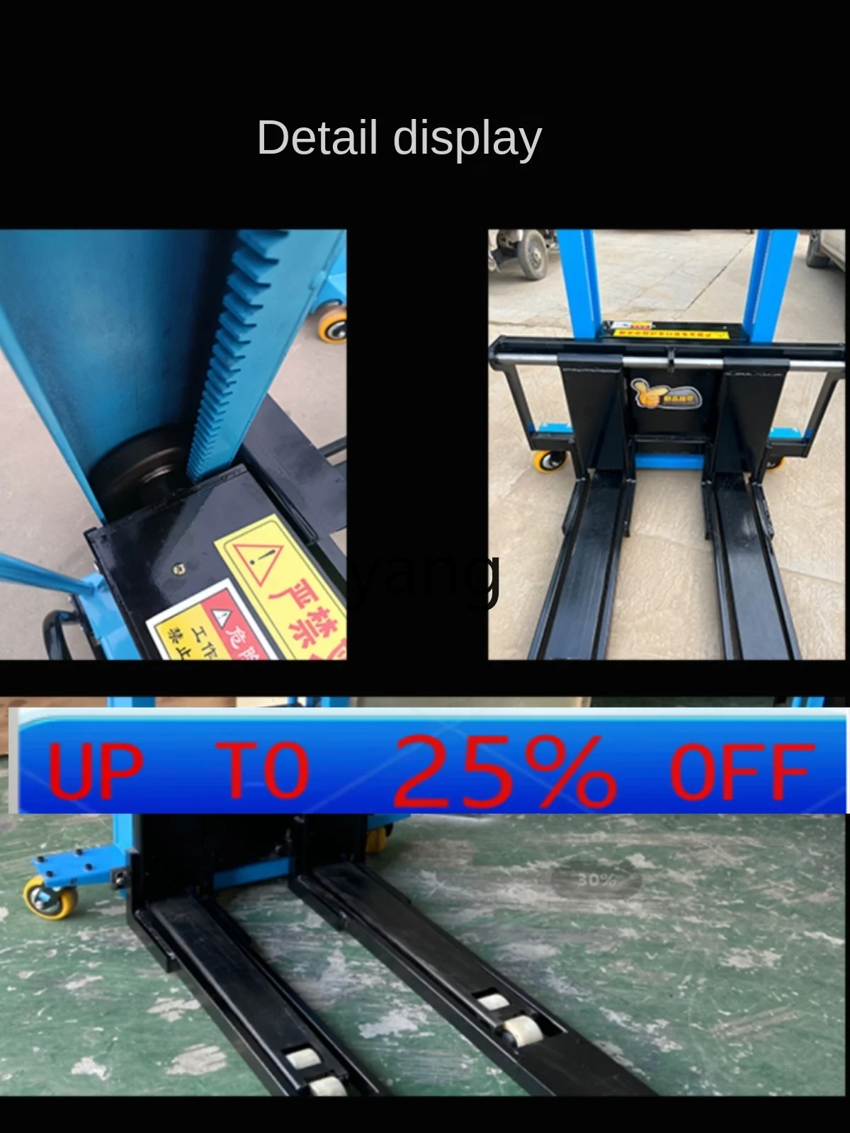 

lmm Load 1 Ton Portable Electric Forklift Remote Control Operation Automatic Lifting Self Climbing Truck