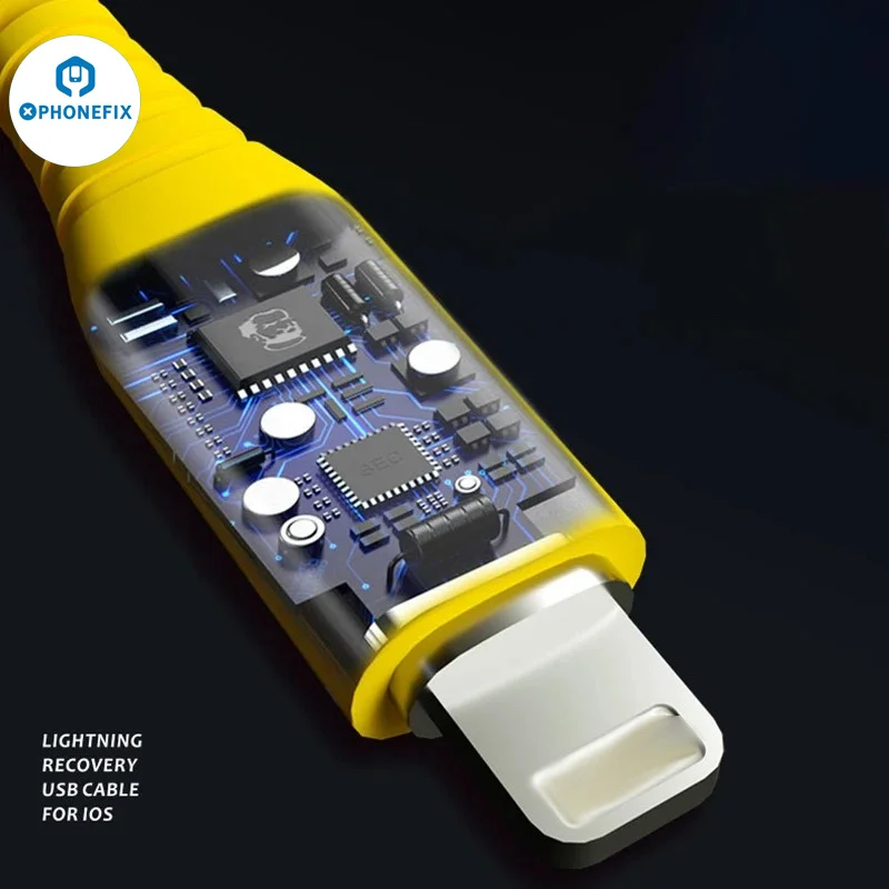 كابل شحن ميكانيكي iData ، 3 في 1 ، استرداد البرق DFU ، نقل بيانات USB ، كابل شحن لأجهزة iOS ، iPhone ، iPad ، ipod