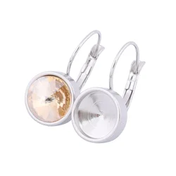 10pcs Stainless Steel Leverback Earring Findings Fit 10mm Pointback Stone Cabochon Base Setting Blanks Diy to make earrings