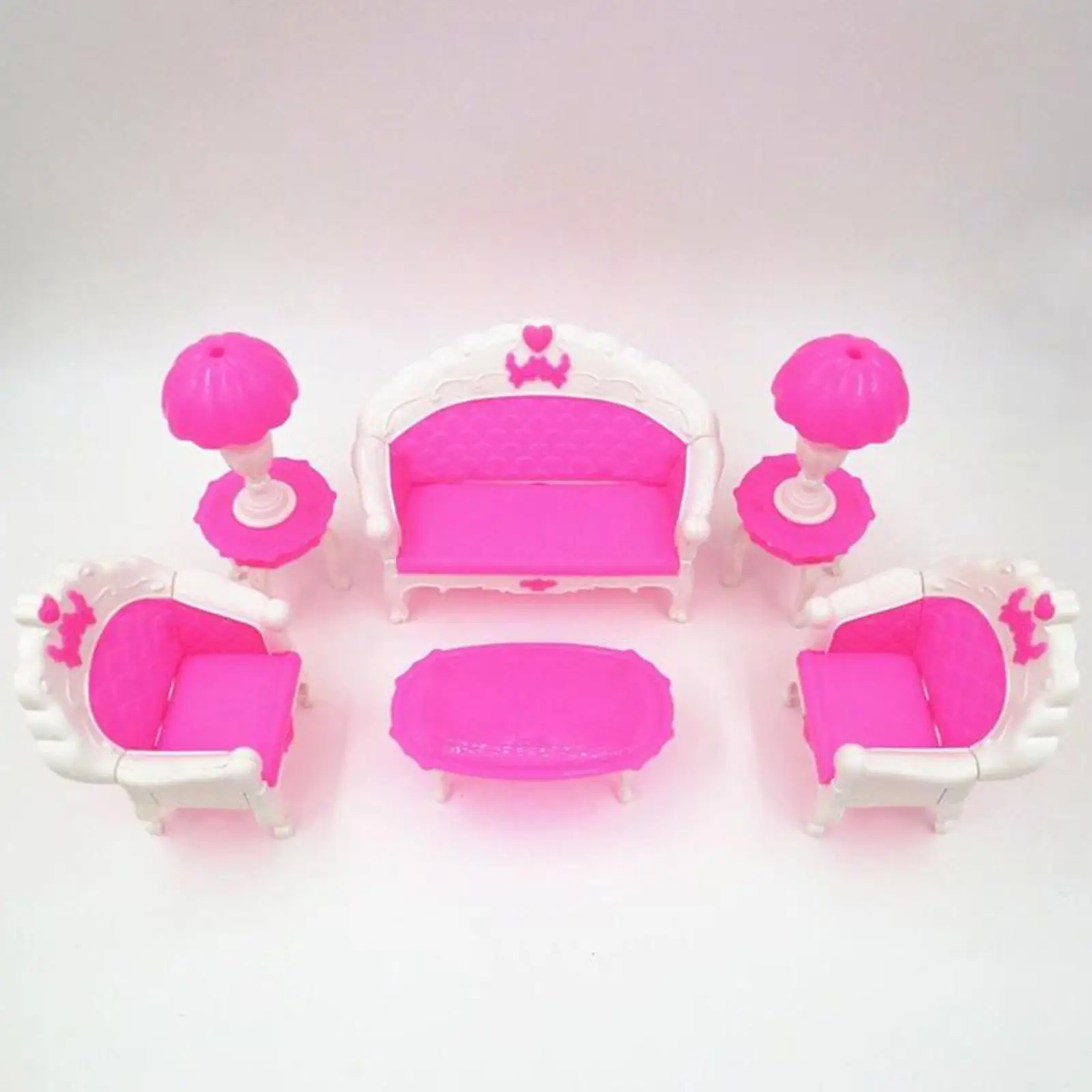 Set di mobili in miniatura per case delle bambole - Set da gioco completo per soggiorno per bambini