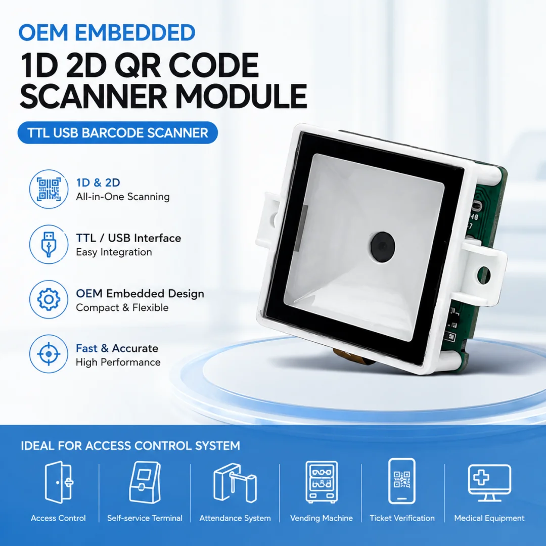 oem組み込み型1d-2d-qrコードスキャナー-ttl-usbバーコードモジュール-wiegand-absプラスチック-1356mhz-rs232-fondvision-アクセス制御用