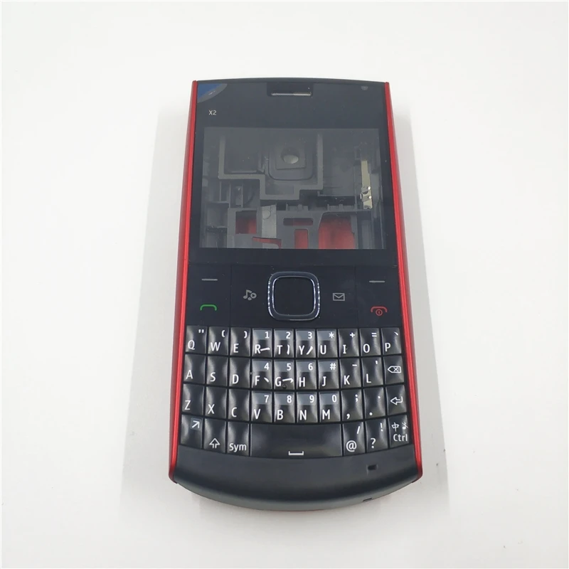 Full Housing Mobile phone shell For Nokia X2-01 X201 Front bezel + Middle Bezel +Battery Cover + English Keypad