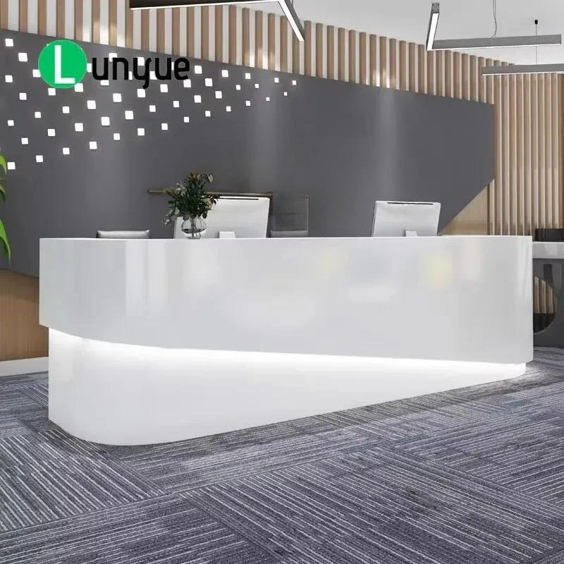 Modern L Shaped Office Front Counter Reception Desk for Business Furniture Stylish Design Durable Workspace Solution