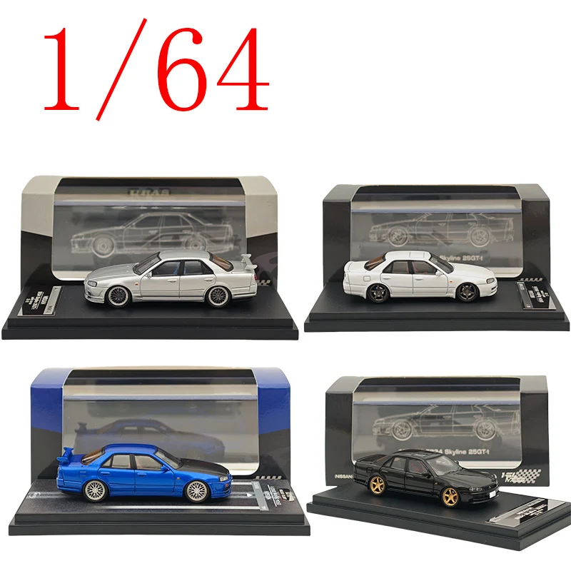 

Mortal Diecast 1/64 Scale NISSAN Alloy Model Cars NISSAN SKYLINE URAS ER34 Play Vehicles Toys for Boys Gift Original Box