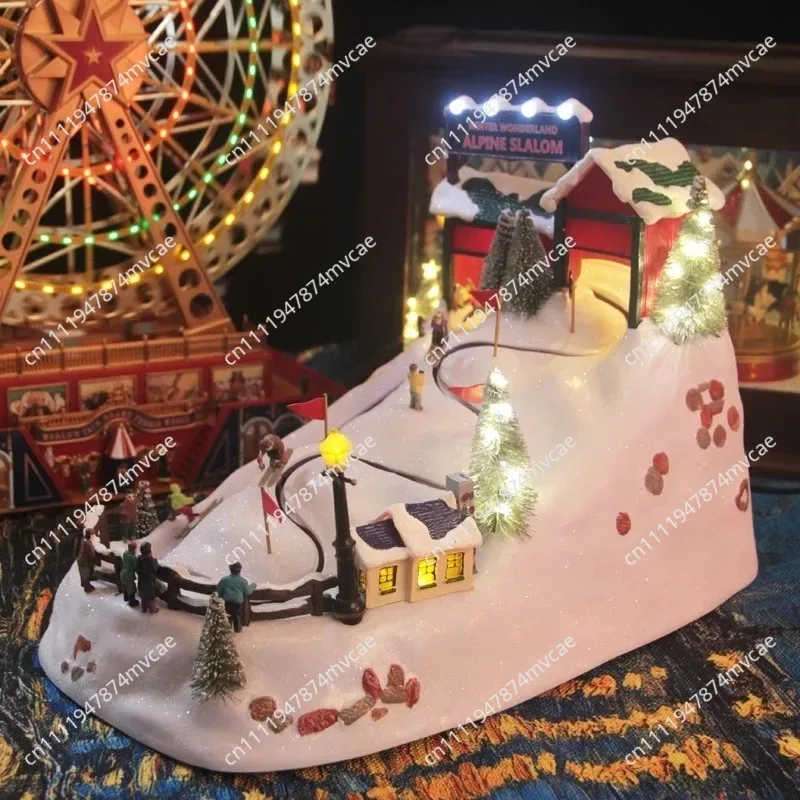 Ski Lights Music Box Music Box Girl Birthday Christmas Gift