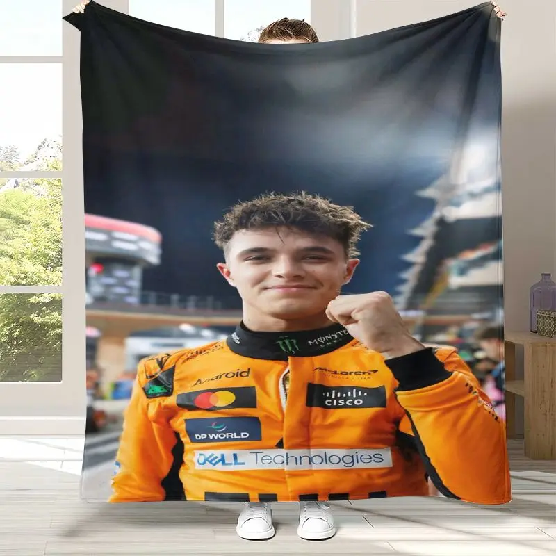 Fashion Landos Norris Racer Soft Flannel Throw Blanket,Cozy Warm Blanket for Bed,Sofa,Living Room,Picnic,Camping,Home Decor,Gift