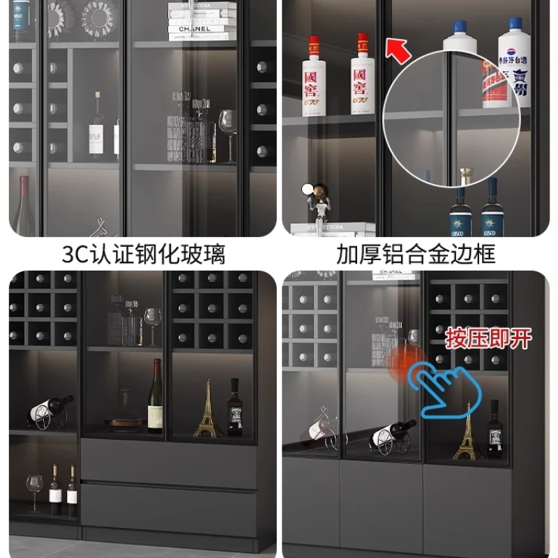Outdoor Mobile Bar For Events Corner Wine Bar Shelf Cabinet Buffet Table Cabinet Furniture Showcase For Bottles Glass Cabinets