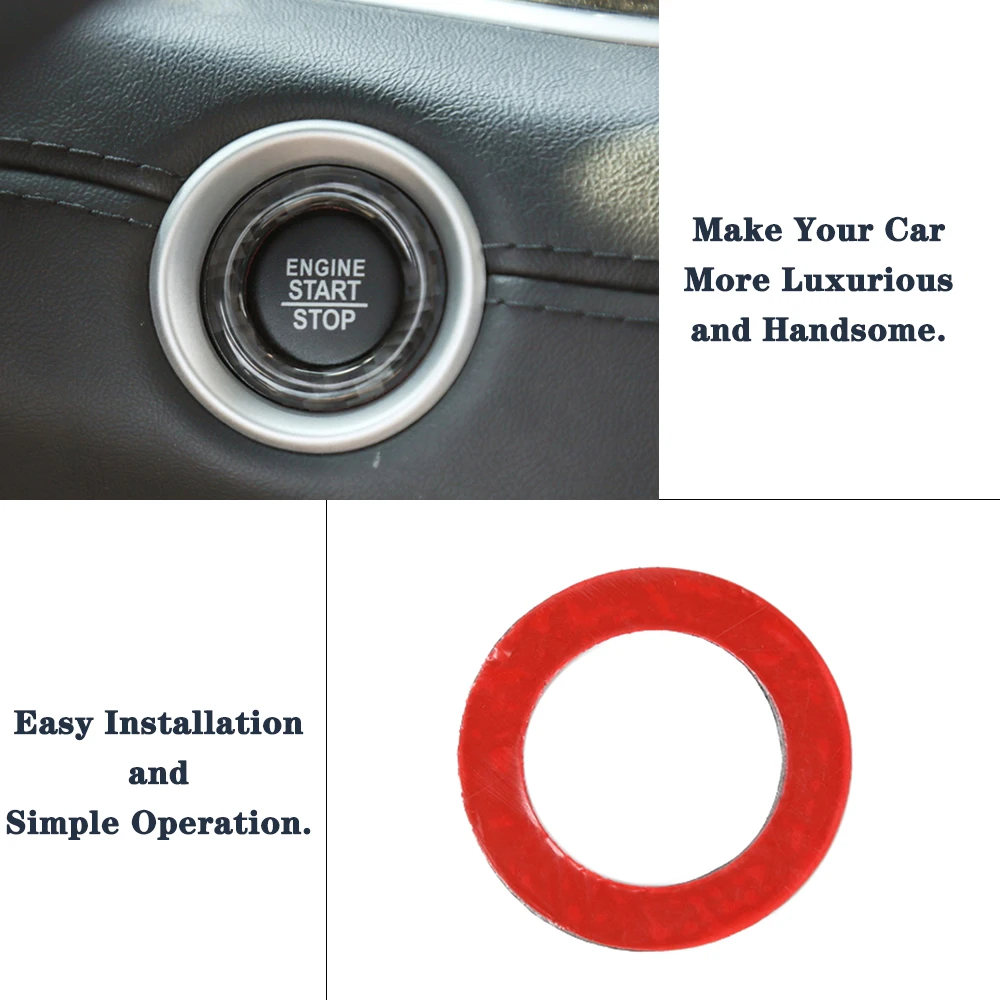 Car Interior Engine Start Stop Ignition Switch Decoration Cover for Jeep Grand Cherokee 2014 2015 2016 2017 2018 2019 2020 2021