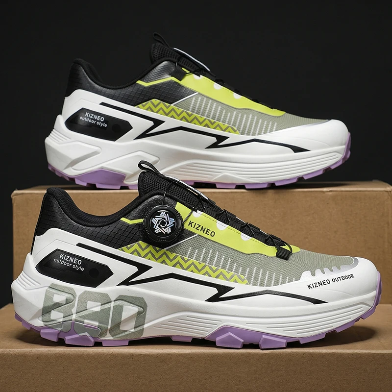 Anti Slip Trail Running Sneakers - Herren Trail-Laufschuhe mit BOA-Schnürsystem, Outdoor-Wanderschuhe, rutschfeste,