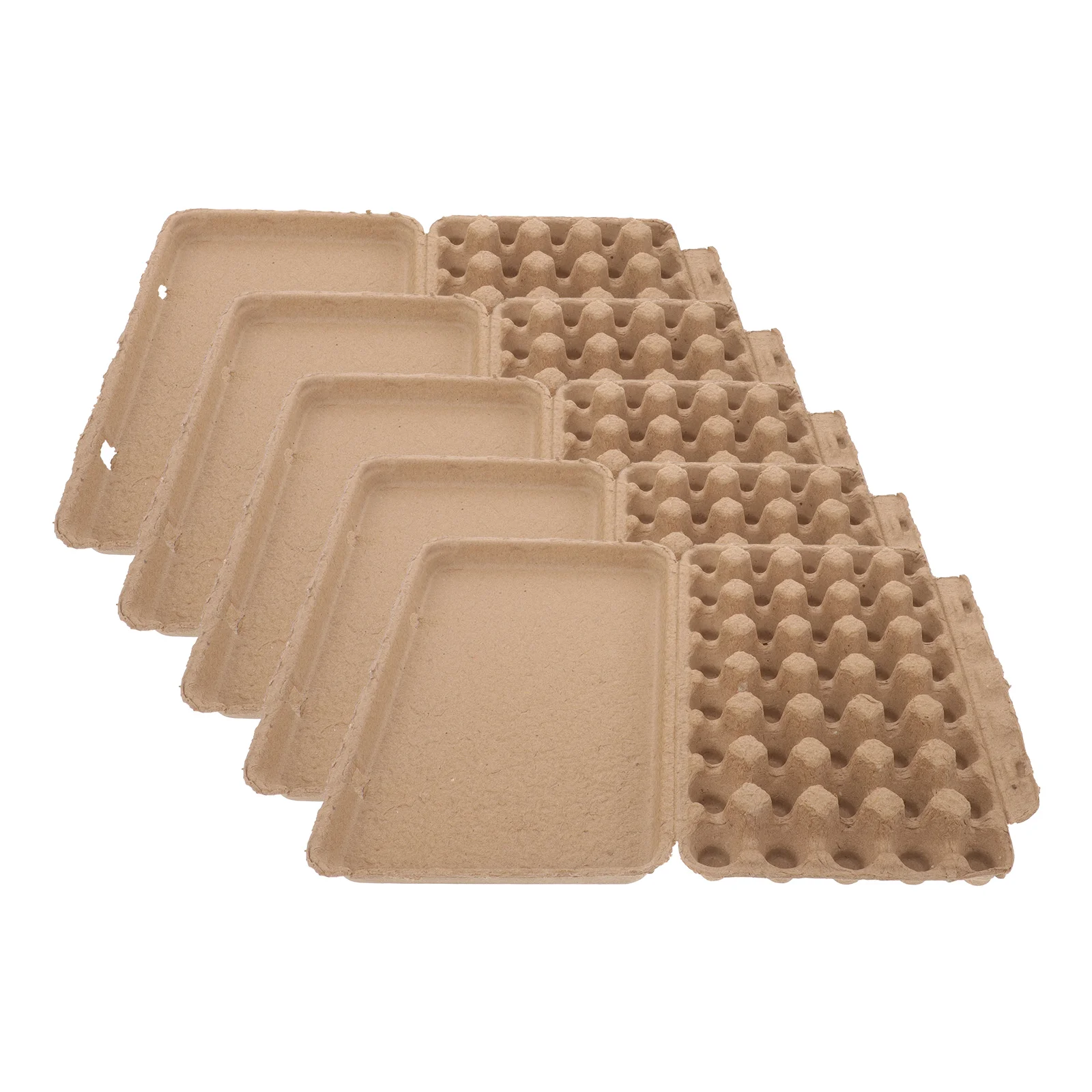 

5 Pcs Quail Egg Box Holder for Fridge Paper Trays Container Desktop Pulp Accessories Travel