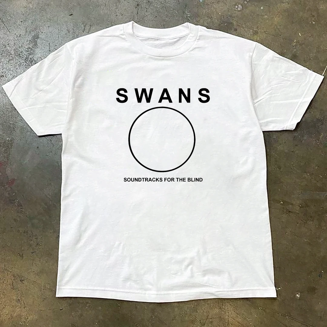 

2025 Punk Group Swan Punk T-shirt À Manches Courtes T-shirt Tendance En Coton Imprimé