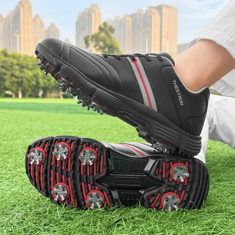 Spikes Golf Shoes Men Professional Golf Sneakers Outdoor Walking Footwears Male Gym Shoes