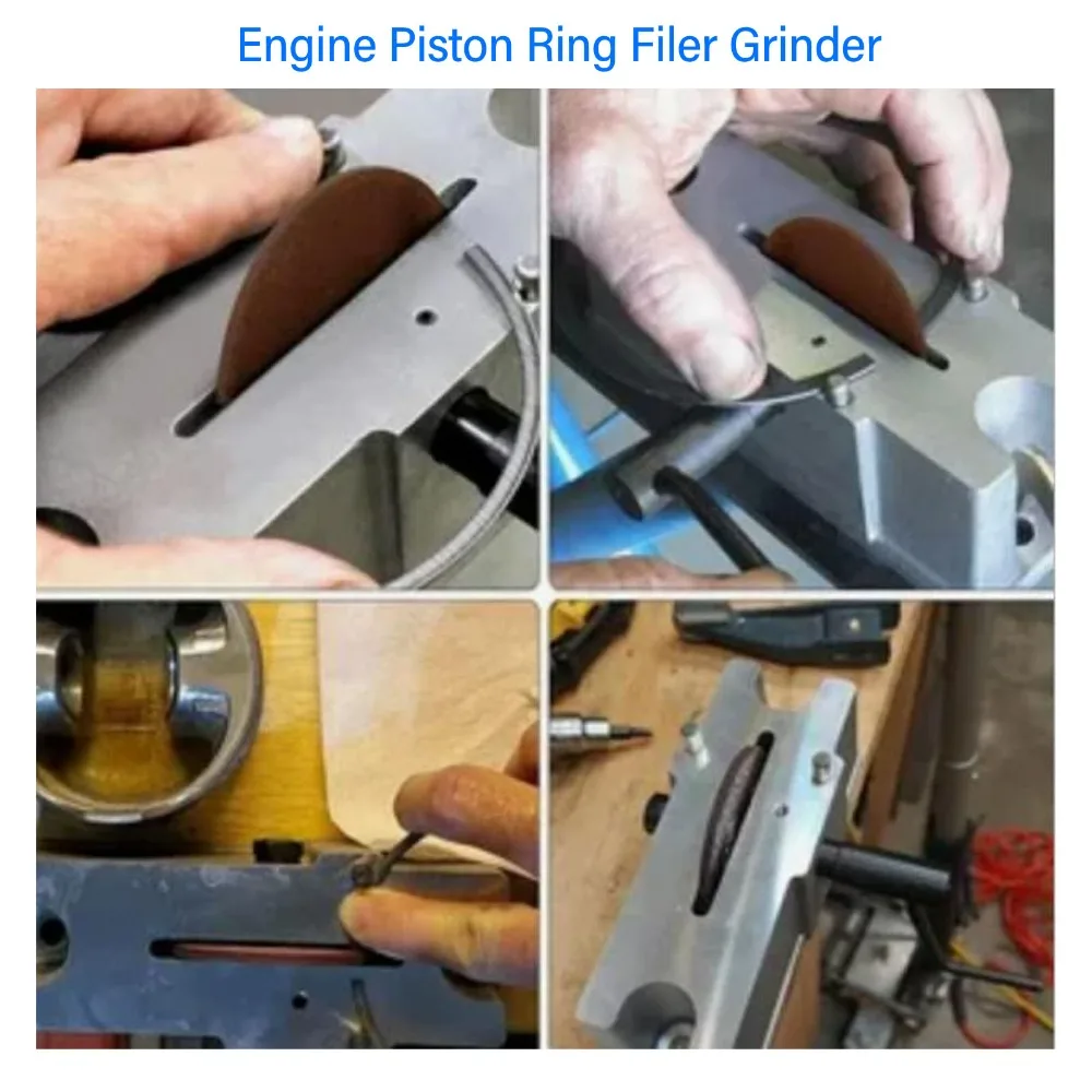 Aluminum Alloy Piston Ring Filer Grinder 2 Grinding Wheels Replaces 66785 66786 Piston Ring Grinder 120 Grit