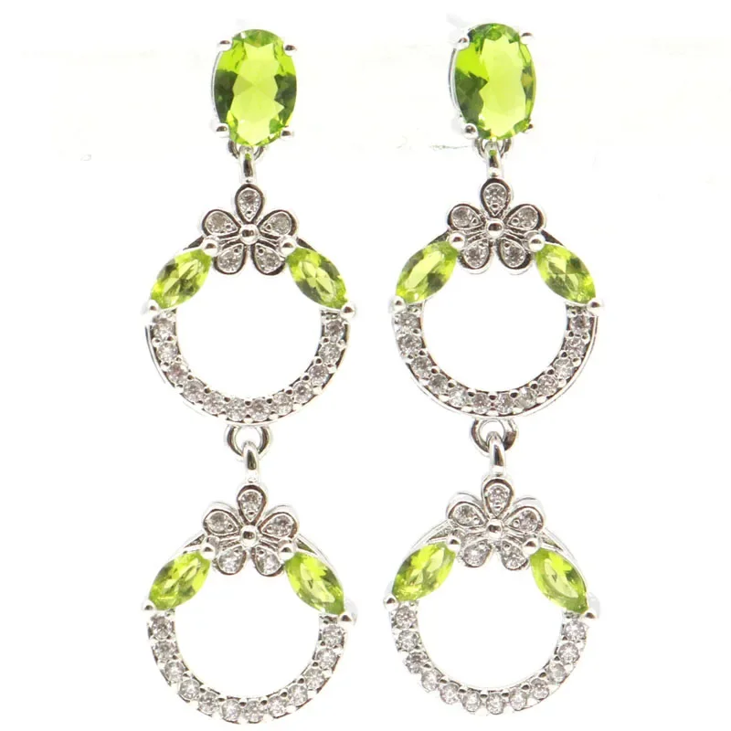 Buy 4 Get 1 Free 6.5g Customized 925 SOLID STERLING SILVER Earrings Pink Kunzite Tourmaline Golden Citrine Peridot