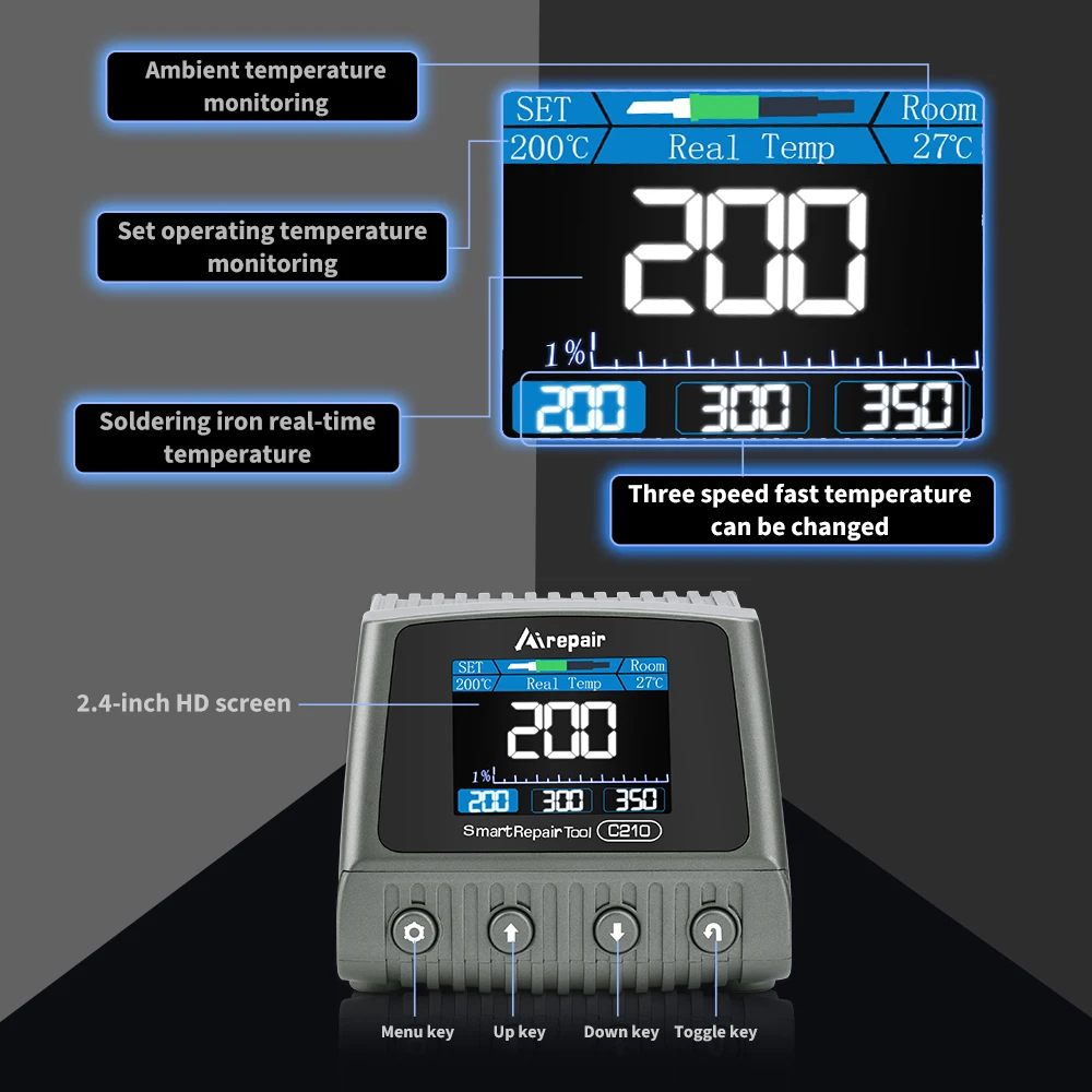 120W ripagato riscaldamento saldatore Staion 2 secondi riscaldamento rapido 210 punte di saldatura JBC maniglia stazione di rilavorazione saldatura