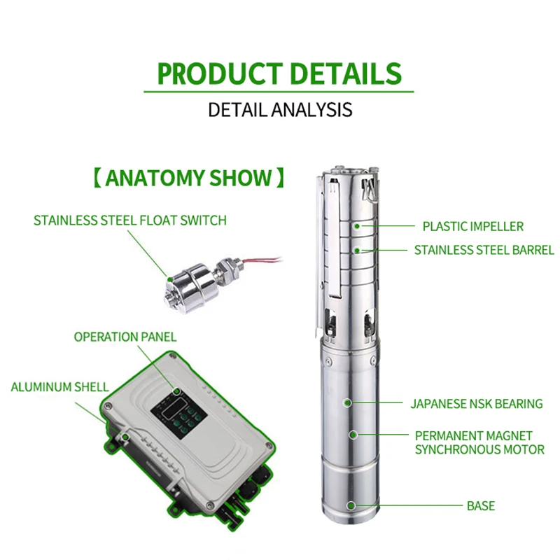 4 Inch Solar Submersible Water Pump Price Irrigation Solar Powered Water Pump For Agriculture