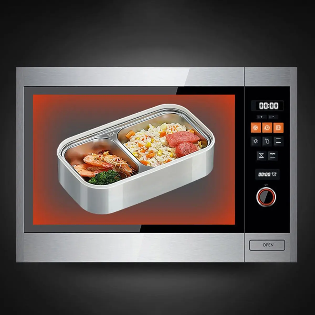 1PC Stainless Steel Sealed Insulated Box, Double-Layer Lunch Box That Students Can Heat in the Microwave At Work