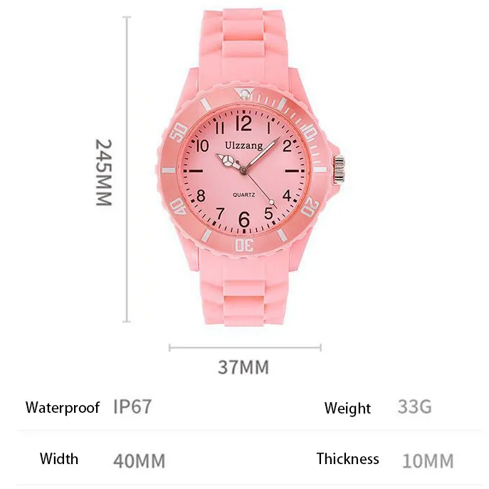 Kegllect Kids Life Waterproof Quartz Watch Children Silicone Strap Round Dial Candy Colour Watches Jam Tangan Budak Kanak