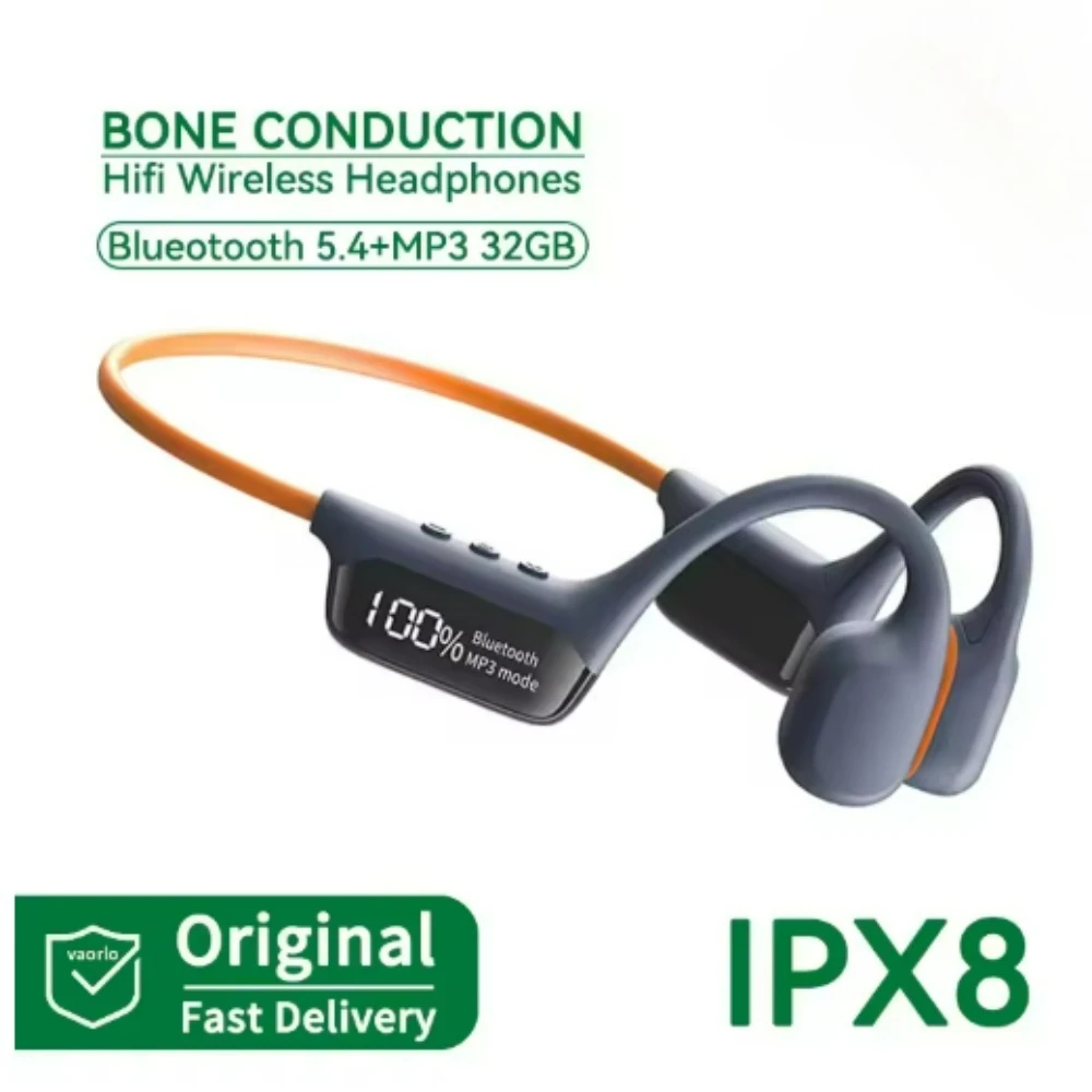 For SONY 2238035 New Bone Conduction Wireless Headphones 30 Meters Depth IPX8 Waterproof Swimming Headsets 32GB RAM MP3 Player