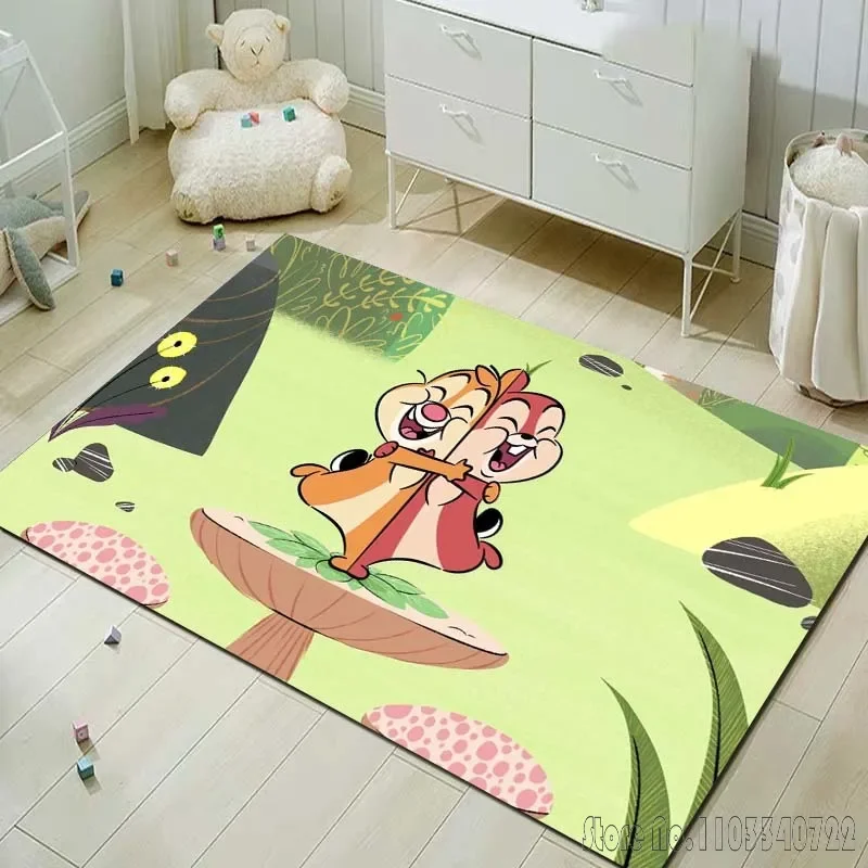   Chip 'n' Dale Afdrukken Tapijt voor Woonkamer Slaapkamer Kinderkamer Home Decor Gebied Tapijt Antislipmat Sofa Mat Gift