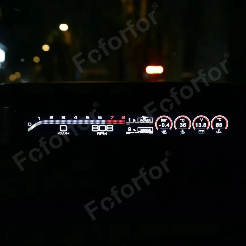US Stock Car Passenger Screen For Ford Mustang 2015-2021 Digital Cluster Atmosphere Light Copilot Display Multimedia Player