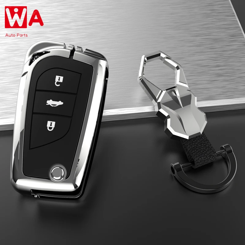 

Zinc Alloy Car Key Case Cover Skin Holder Protector For Toyota Corolla Auris Avensis Verso Yaris Aygo 2015 2016 Camry RAV4