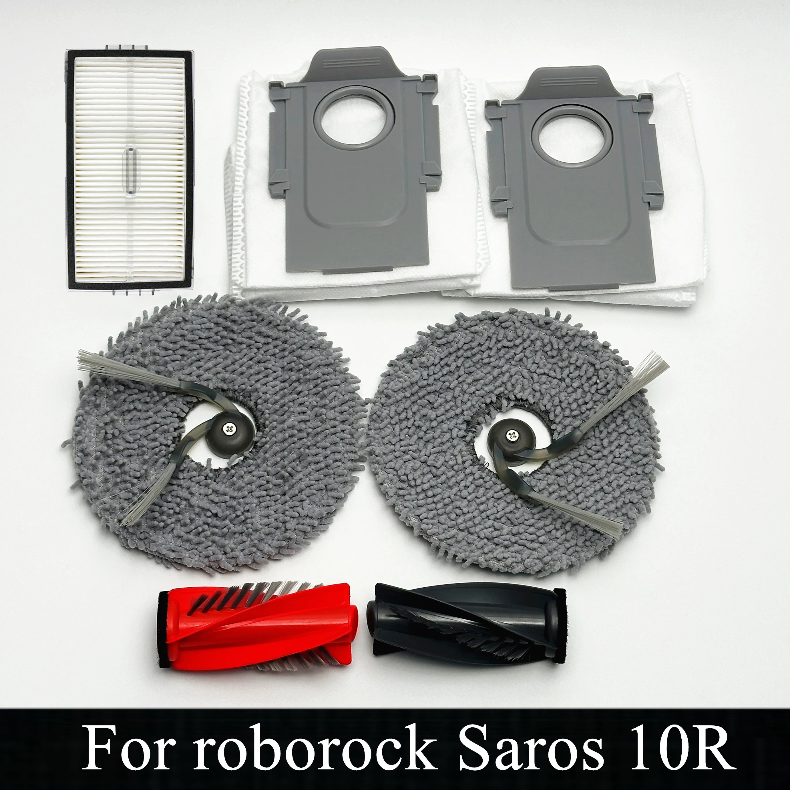 Новые запасные части для Roborock Saros 10R / G20S Ultra: щетки, HEPA-фильтры, салфетки для влажной уборки, мешки для сбора пыли, аксессуары.